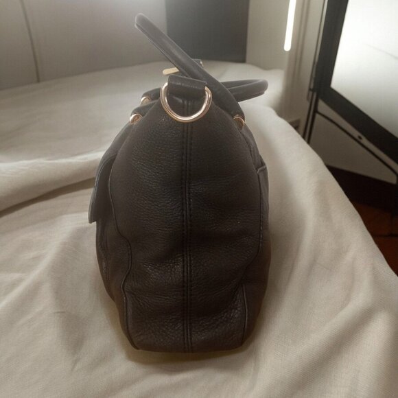 Michael Kors Black Soft Leather Fulton Chain Satchel - Picture 3 of 14